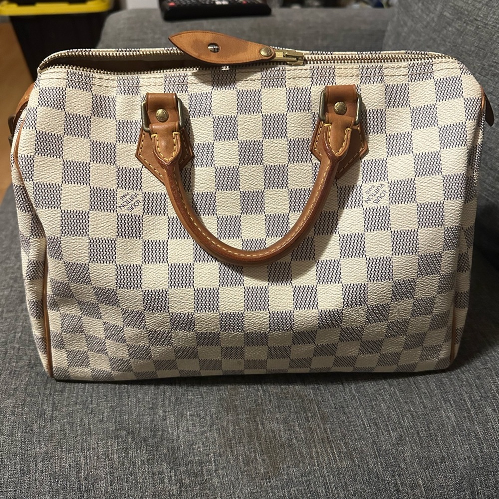 Louis Vuitton Speedy 30 Azur Vachetta handles